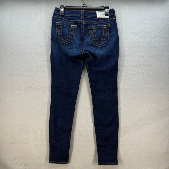 True Religion Jeans Women's 28 (6) Blue Hi-Rise Legging Ankle Skinny Preppy - Picture 2 of 14